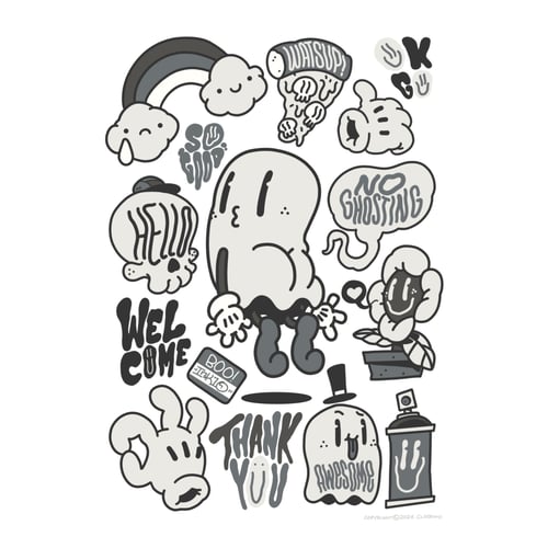 Image of INKTEN GHOST STICKERS