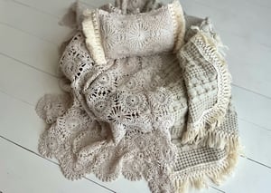 Image of Taupe Vintage Lace Set