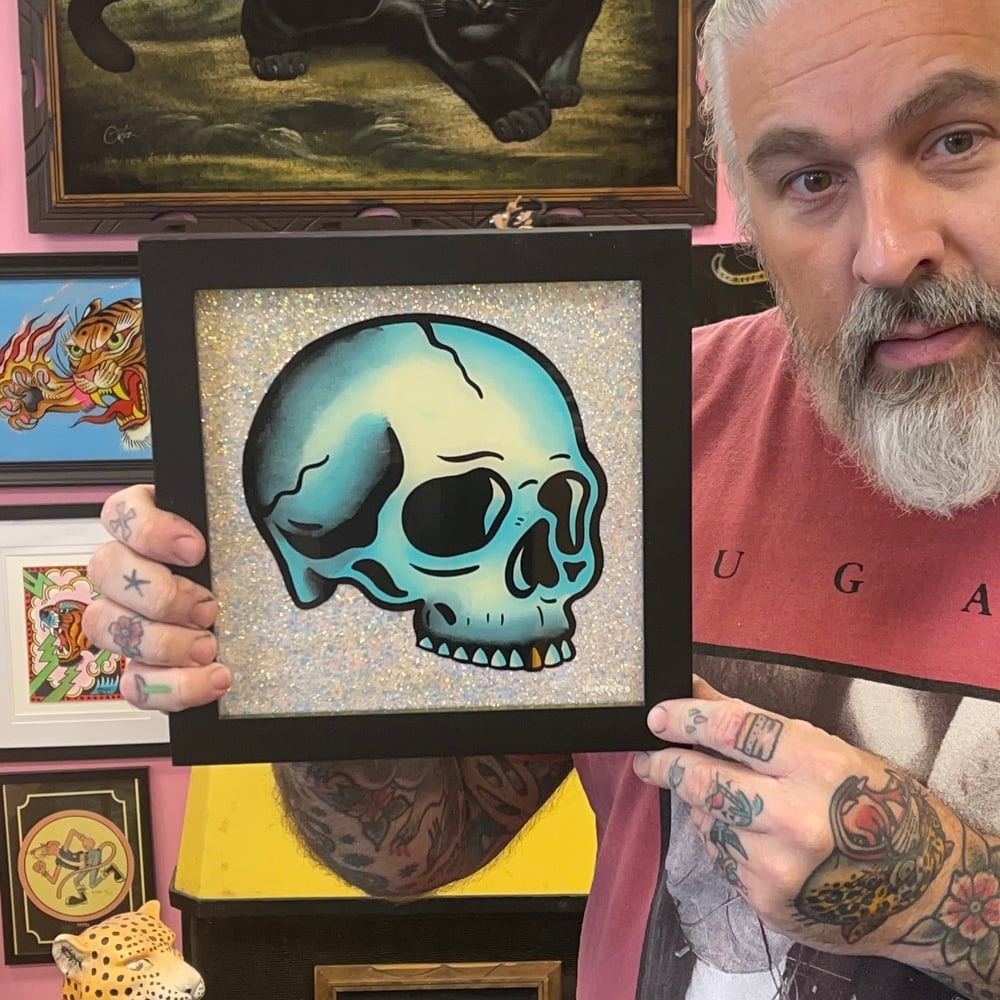 Skull 2.0 glass painting