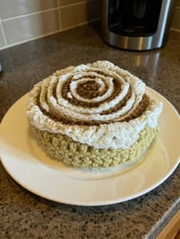Image 1 of Crochet Cinnamon Roll Scarf