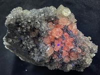 Image 4 of Quartz With UV Calcite & Green Fluorite Specimen #1842