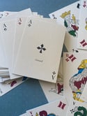 Cartes de fantaisie, vintage, Grimaud, jeu « Gerente » dos bleu
