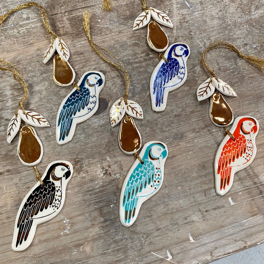 Image of Parrot on the Pear Tree - Gloss