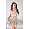 Beige Frill Dress 