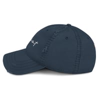 Image 4 of Patriot Cursive - Distressed Dad Hat from PatriotsCo.com