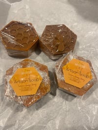 Image 4 of ✨ Turmeric Orange Honey✨ Artisan Soap (2 bars)
