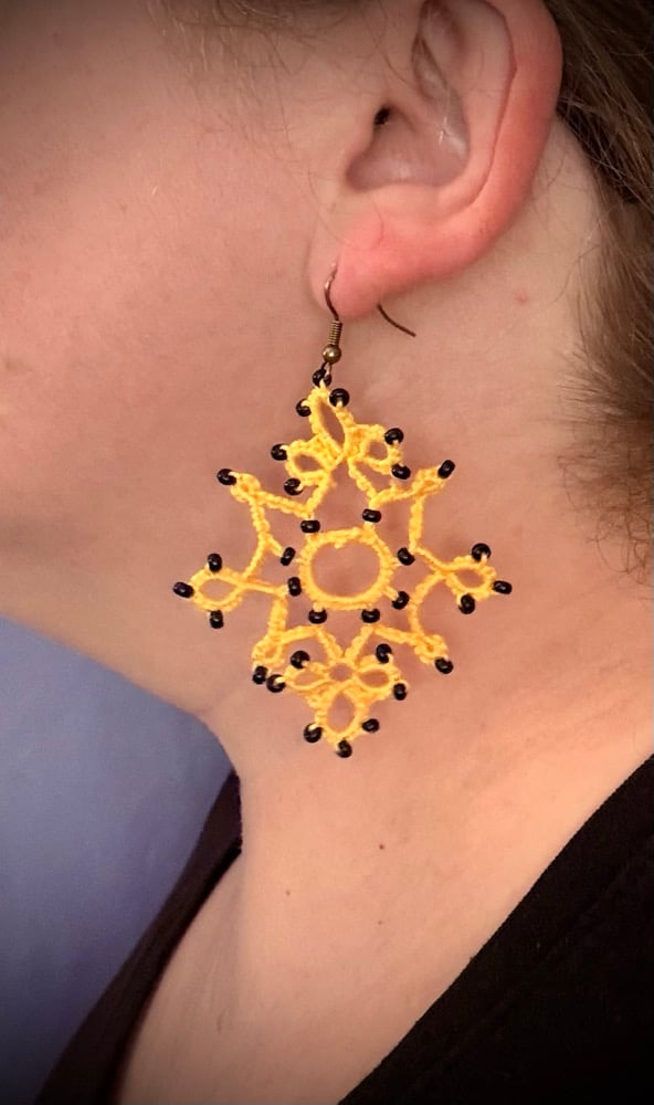 Image of Bees Knees (Yellow & Black) Earrings