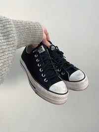 Image 6 of Black platform converse // 39