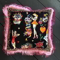 Image 12 of Leopard Pinup Girl Cushion Cover