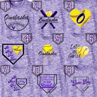 Image 4 of Onalaska Softball/Baseball: Unisex Electric Heather Tee