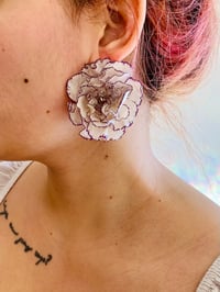 Image 1 of 🤍White Carnations🤍 Studs