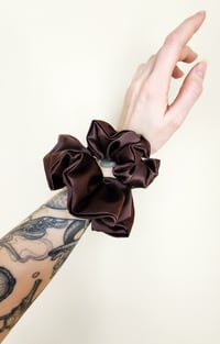 Cocao Satin Scrunchie