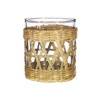Image 2 of Seagrass and Glass Candle Holder