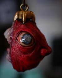 Image 13 of Egg of the King big eyes pendant, OOAK,