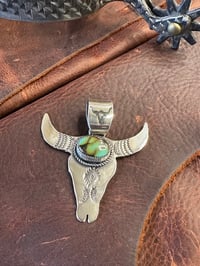 Image 2 of Bamboo Mountian Stamped Skull Pendant