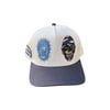 Art Of Fame/ K Frame 5 Panel Hat Gray & Off White/ Faces Of Death Double Patch 