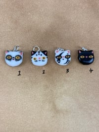 Image 1 of Tiny Kitty Charms - Platinum Lustre