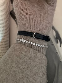 Image 5 of Vintage Ladies Dainty Silver Dial Leather Watch 