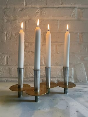 Image of Midcentury vintage Swedish brutalist candlestick