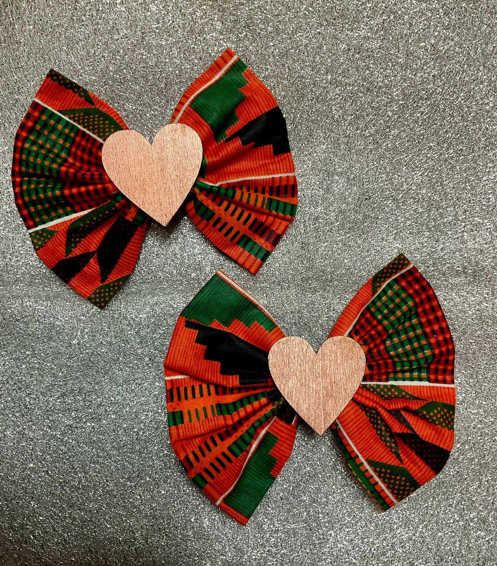 Orange tribal love big bow