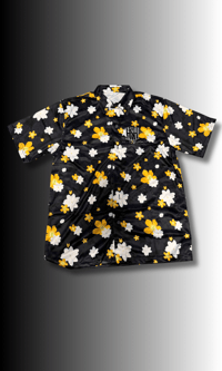 Image 1 of HN Black  Pikake & Pakalana Aloha Shirt