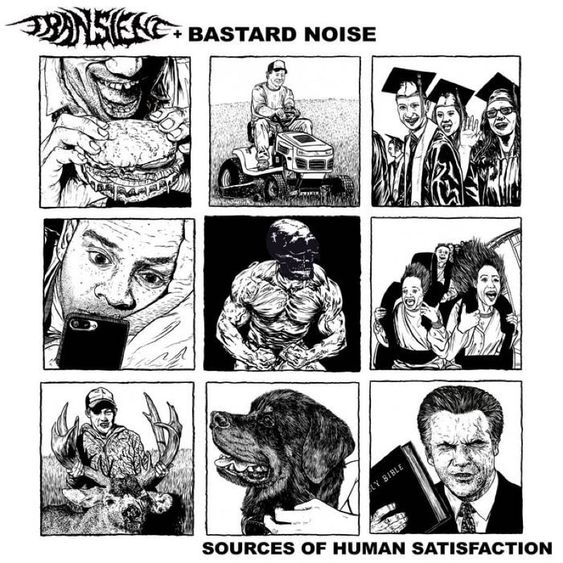 Image of Transient + Bastard Noise - "Sources of Human Satisfaction" LP