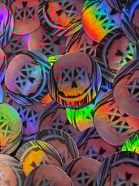 Image 1 of pink skull mini sticker