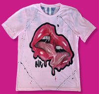 Image 1 of “KISS” HAND PAINTED T-SHIRT LARGE