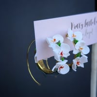 Image 4 of The White Orchid Hoops