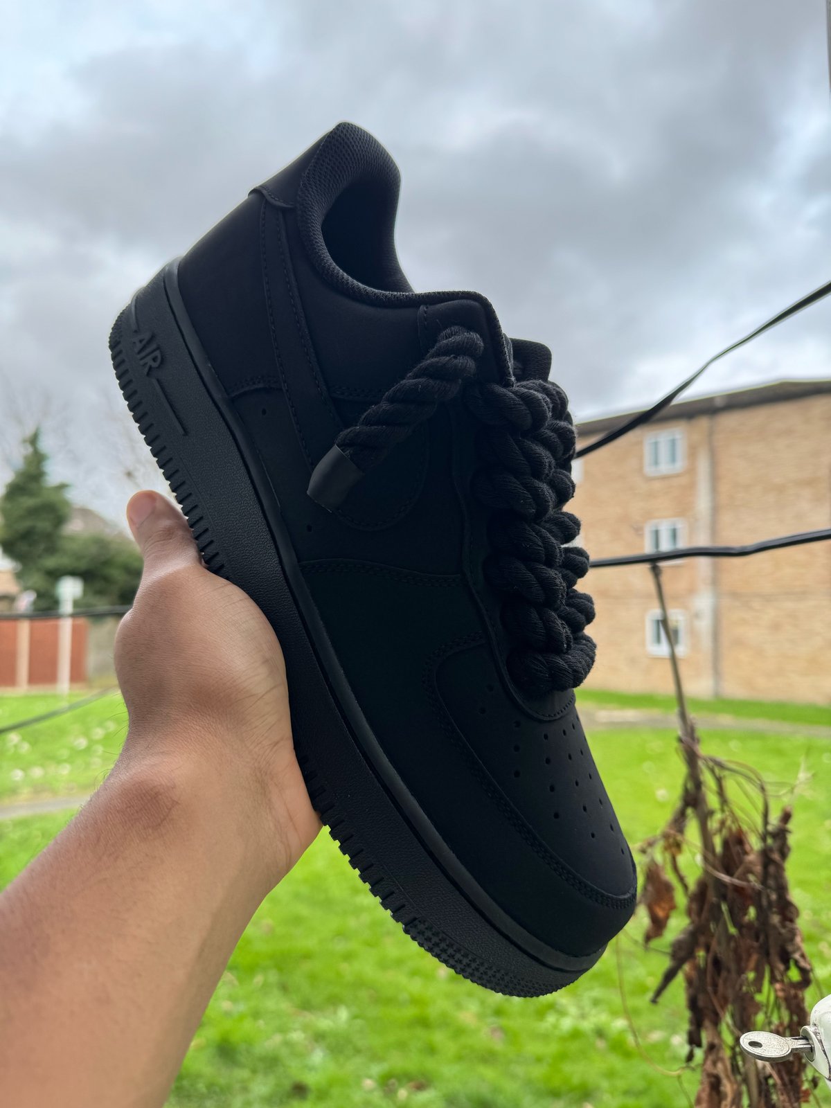 Af1 best sale negro mate