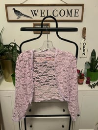 Image 1 of Light purple lace cover up