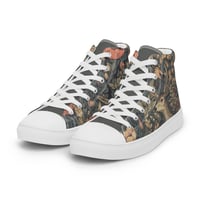 Image 11 of Boho Nature Cottagecore Inspired Deer In a Forest Women’s high top canvas shoes