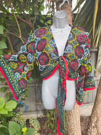 Image 1 of Embroidered Stevie - Black red trim