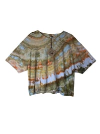 Image 2 of XXL Crop Tee in Golden Agate Ice Dye
