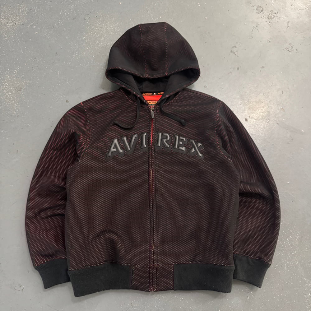 Image of 2000s Avirex Perforated hoodie, size XL