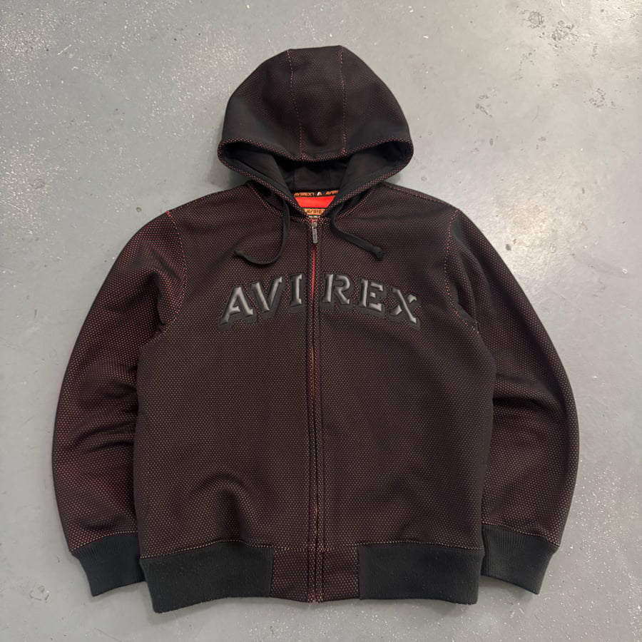 Image of 2000s Avirex Perforated hoodie, size XL