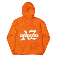 Image 2 of LOWER AZ Unisex lightweight zip up windbreaker white logo