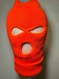 Image 2 of Warm unisex 3Holes Ski Snowboarding Hat Orange