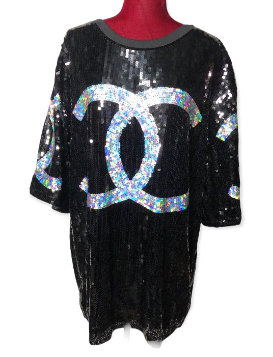 Image of ALL THAT GLITTERS SEQUIN SHIRT/DRESS ONE SIZE FITS UP TO 56 inches)