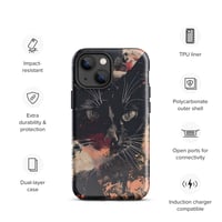 Image 19 of Beautiful Black Cat Face Splatter Painting Tough Case for iPhone®