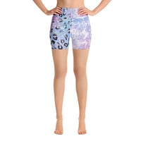 Image 1 of BOSSFITTED Glitter and Cheetah Print Yoga Shorts