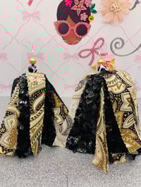 Brown Paisley Tassel Earrings