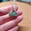 Sterling Silver Wrapped Sea Glass Earrings