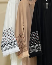 Image 5 of Off White Keffiyeh Inspired Abaya