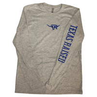 HEATHER GREY/ROYAL LONG SLEEVE