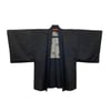 Men's Silk Haori (Woven Black & Tan)