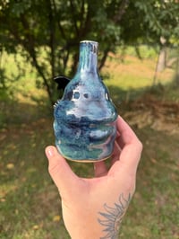 Image 3 of Blue Bats Water Vase