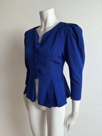 Image 6 of Parisian Brand Blue Peplum Jacket