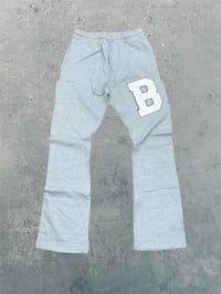 Image 1 of Varsity Flare Sweatpants {Gray}