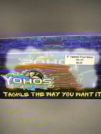 Image 2 of 3” Tapered Trout Worm “ Motor Oil Red” 